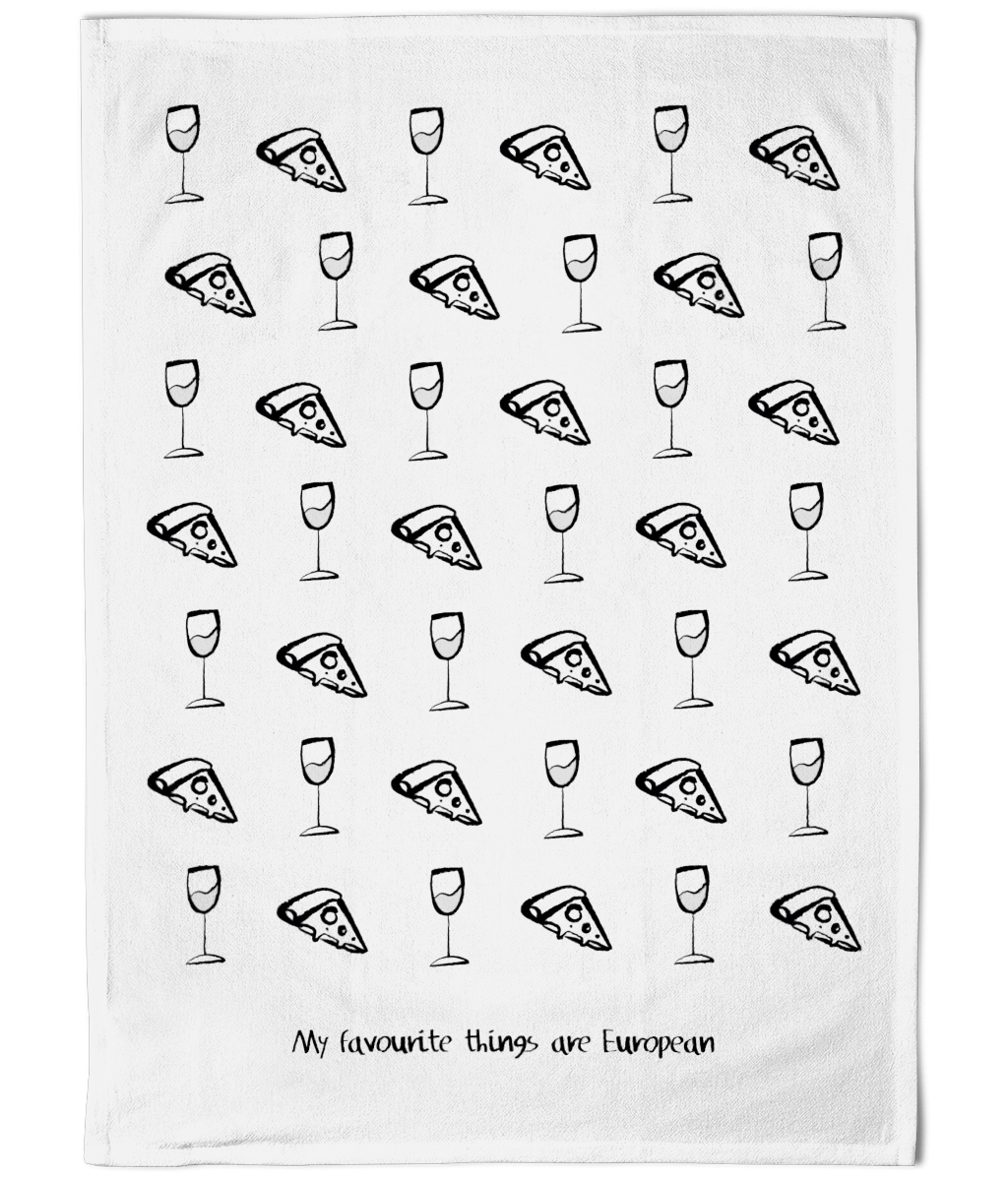 Tea Towel - My Favourite Things Are European