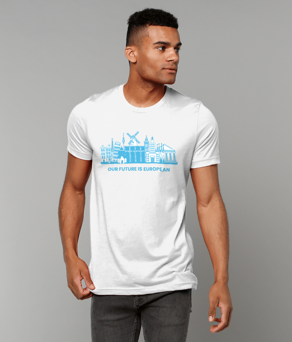 T-Shirt (Unisex) - European Landmarks - Light Blue