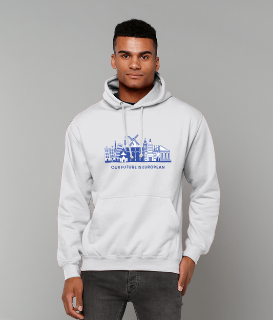 Hoodie (Unisex) - European Landmarks - Dark Blue