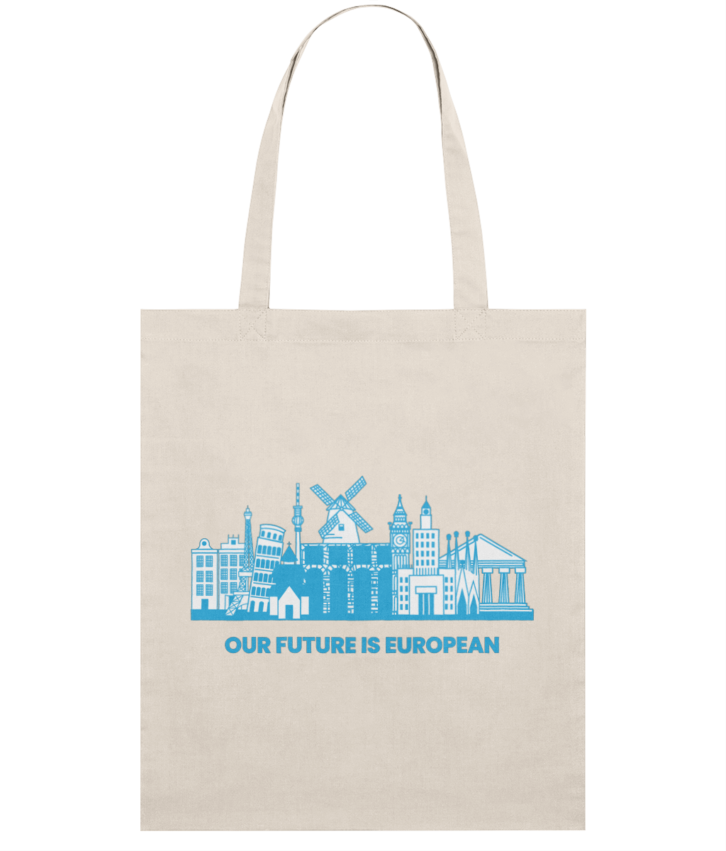 Tote Bag - European Landmarks - Light Blue