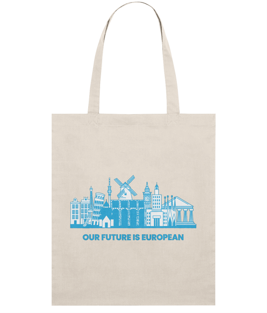 Tote Bag - European Landmarks - Light Blue