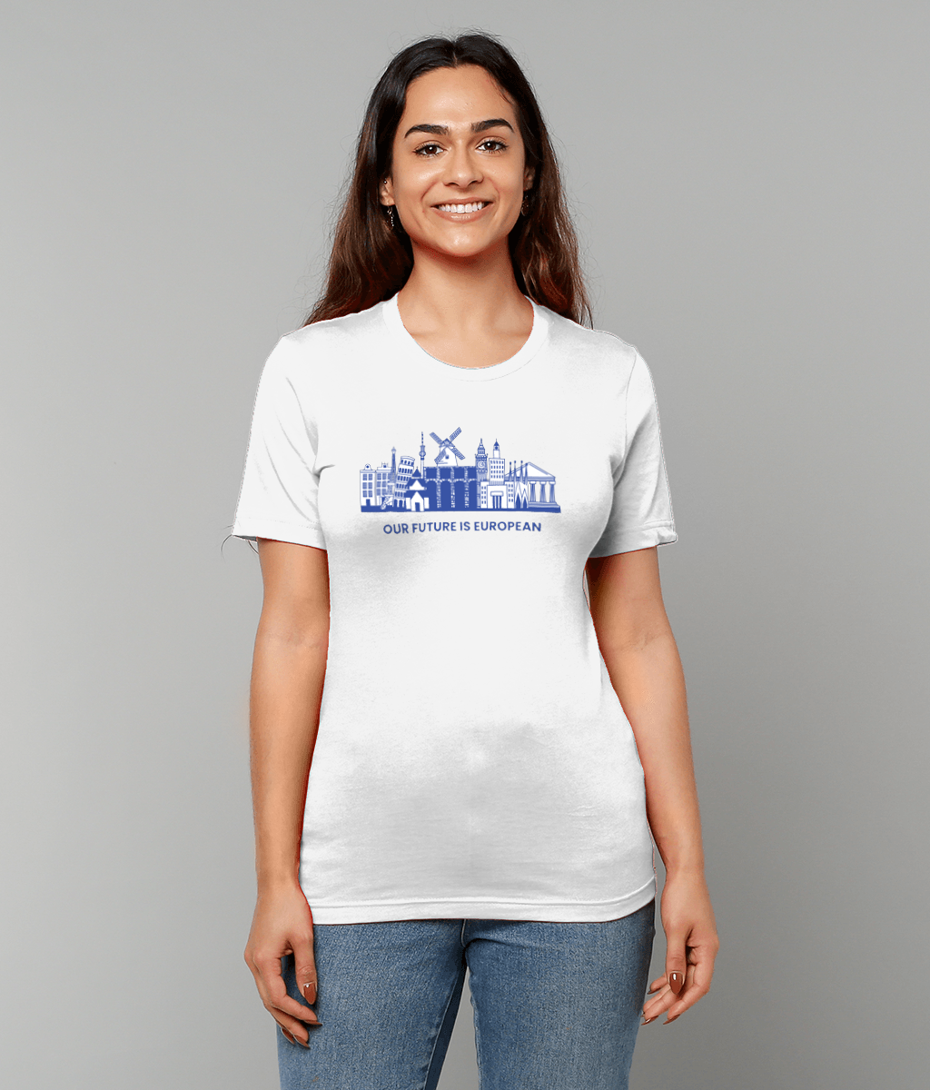 T-Shirt (Unisex) - European Landmarks - Dark Blue