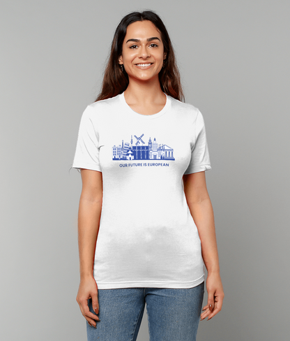 T-Shirt (Unisex) - European Landmarks - Dark Blue