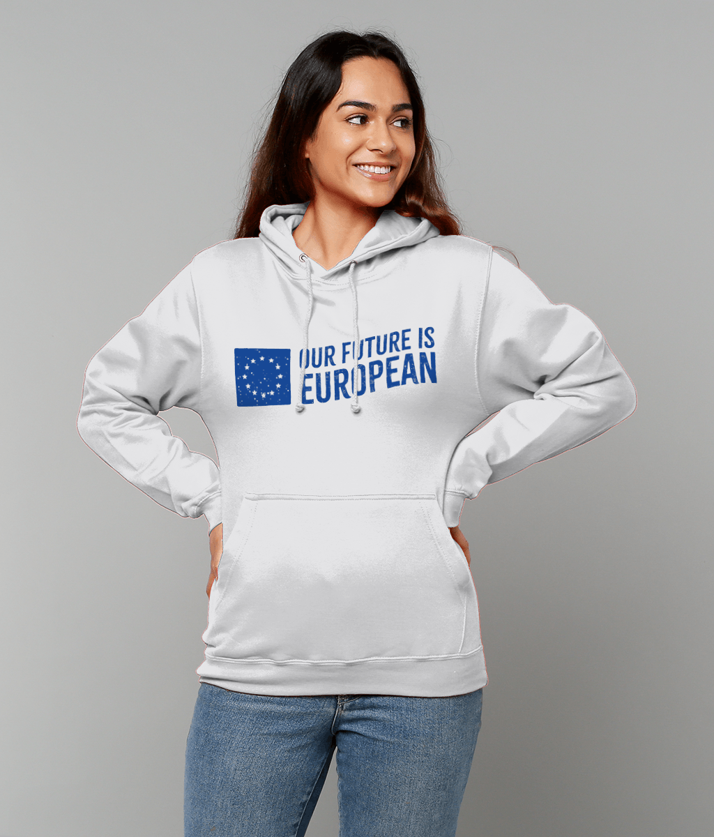 Hoodie (Unisex) - Our Future is European - Grey