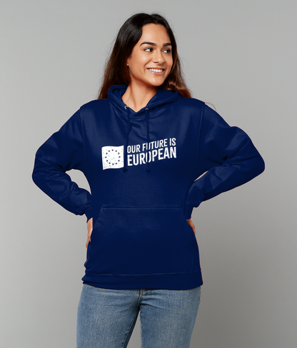 Hoodie (Unisex) - Our Future is European - Navy Blue