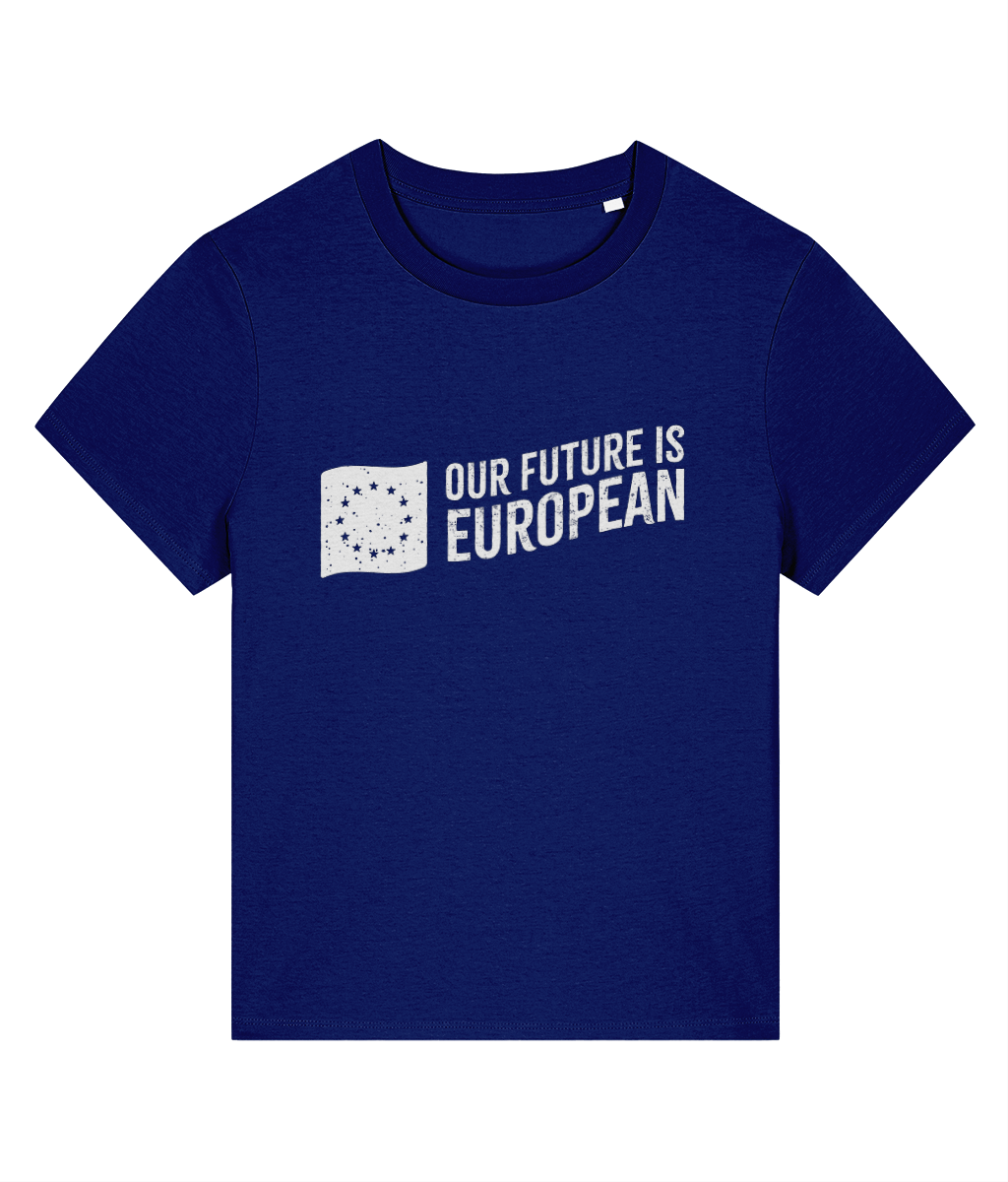 T-Shirt (Women) - Our Future is European - Navy Blue