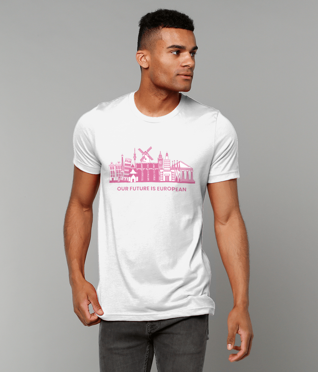 T-Shirt (Unisex) - European Landmarks - Pink